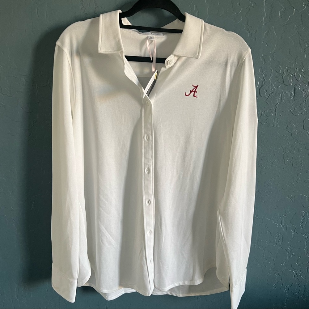 Ladies button up University of Alabama shirt.